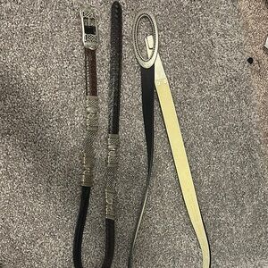 Woman’s 2 for 15 Elegant Brown and Black Leather Belts